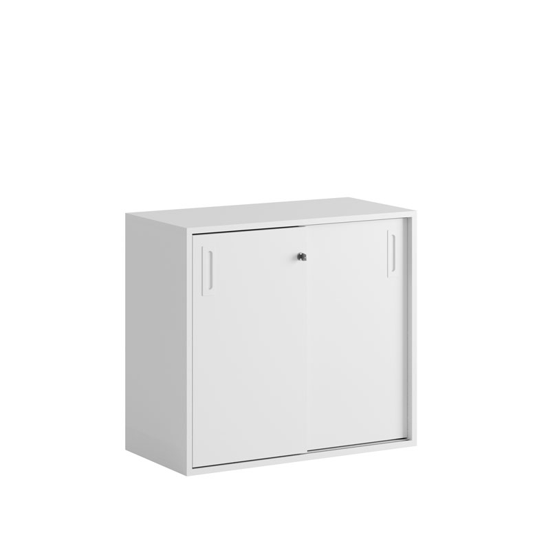 C2S080-NoLegs-WhiteHandles_800x800-1-3 Skjutdörrskåp 80x40x72cm - vit - Bild 1
