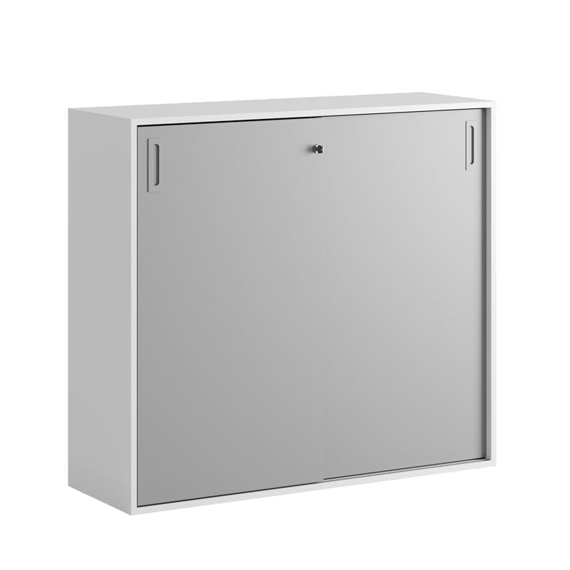 skjutdorrskap-120x107.5cm-gra-handtag-inget-underrede-1-3 Skjutdörrskåp 120x40x107,5cm - grå - Bild 1