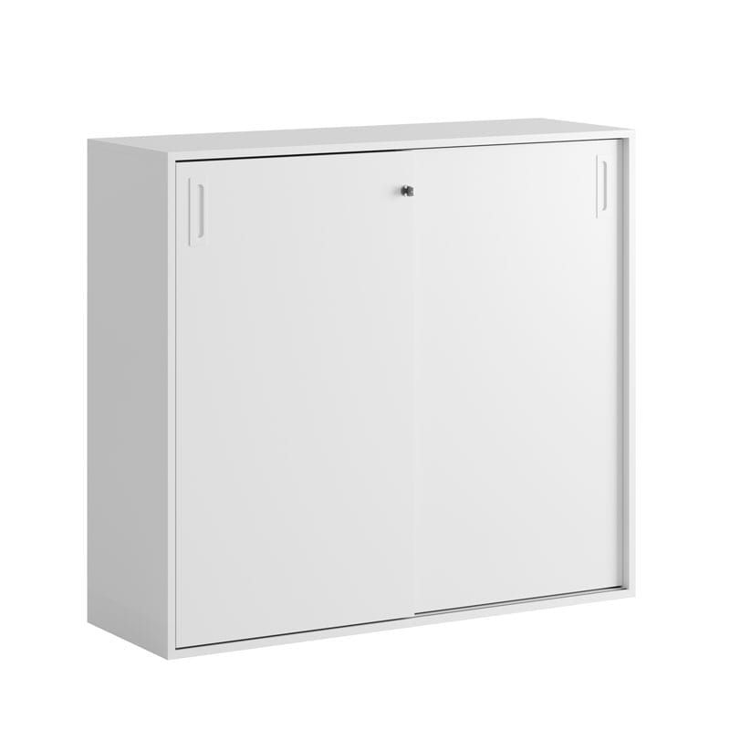 skjutdorrskap-120x107.5cm-vita-handtag-inget-underrede-4 Skjutdörrskåp 120x40x107,5cm - vit - Bilde 1