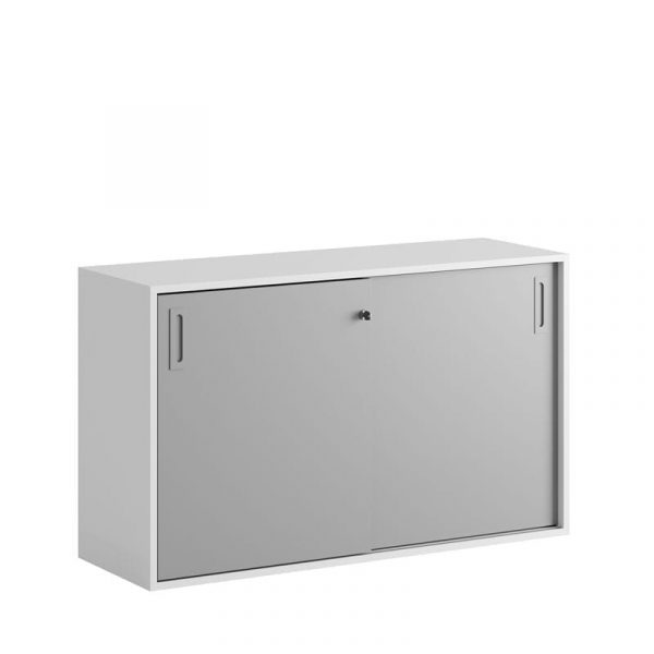 Skjutdörrskåp 120x40x72cm - grå - Bilde 1