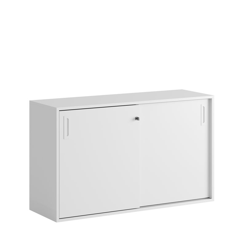 skyve-tørkeskap-120x72cm-hvite-håndtak-ingen-base-4 Skjutdörrskåp 120x40x72cm - vit - Bilde 1