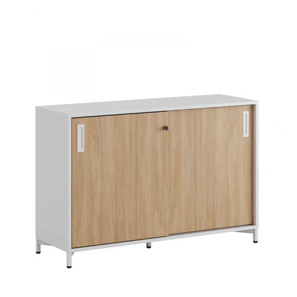 Skjutdörrskåp 120x40x72cm - ek - Bilde 2