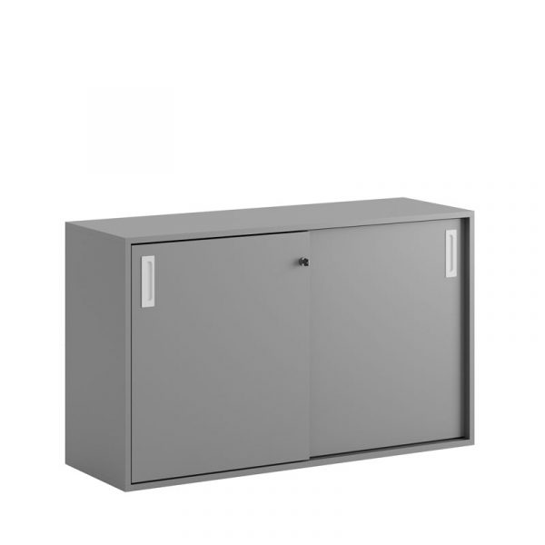 Skjutdörrskåp 120x40x72cm - Grå stomme/grå dörrar - Bilde 2