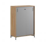 Skjutdörrskåp 80x40x107,5cm - Urban oak stomme/grå dörrar
