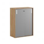 Skjutdörrskåp 80x40x107,5cm - Urban oak stomme/grå dörrar - Bilde 2