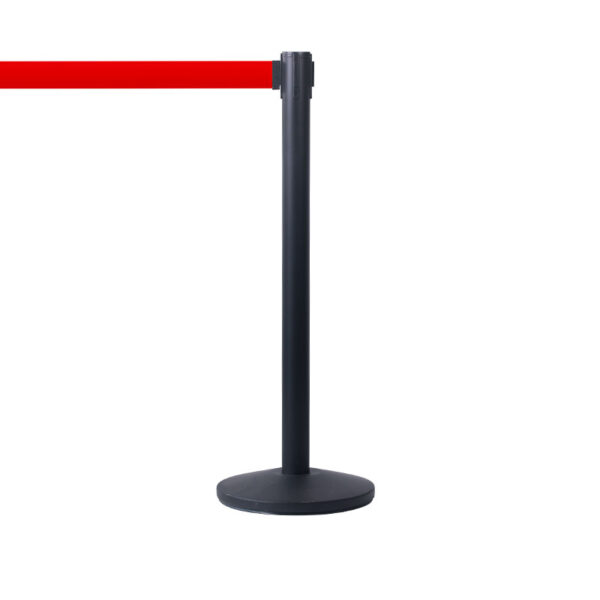 Royal Basic – Svart stolpe med rött band 3m - Bild 1