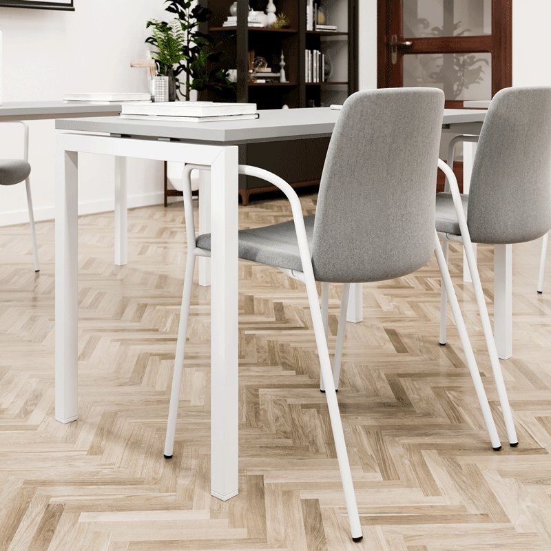 Chair_Choice_armrest_table_Luna Tygklädd stapelbar stol med armstöd - Choice - Bild 7