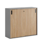 Skjutdörrskåp 120x40x107,5cm - Grå stomme/urban oak dörrar - Bilde 2