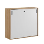 Skjutdörrskåp 120x40x107,5cm - Urban oak stomme och vita dörrar - Bilde 2